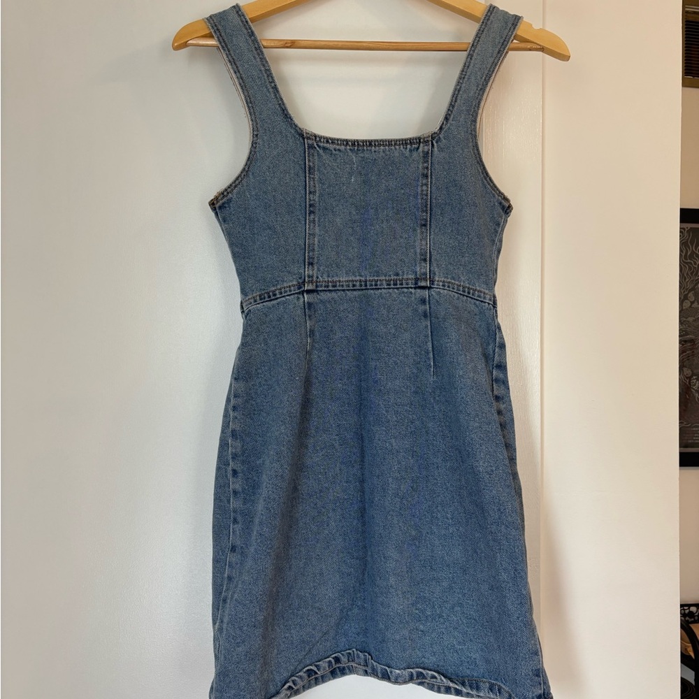 Women's Blue Denim Button-Down Dress - Picture 2 of 2